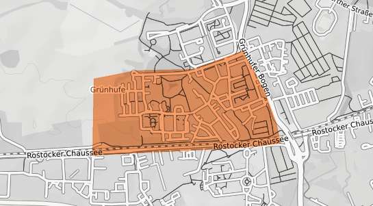 Mietspiegelkarte Stralsund Gr&uuml;nthal Viermorgen